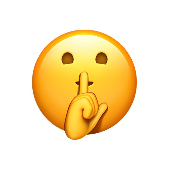 shushing emoji